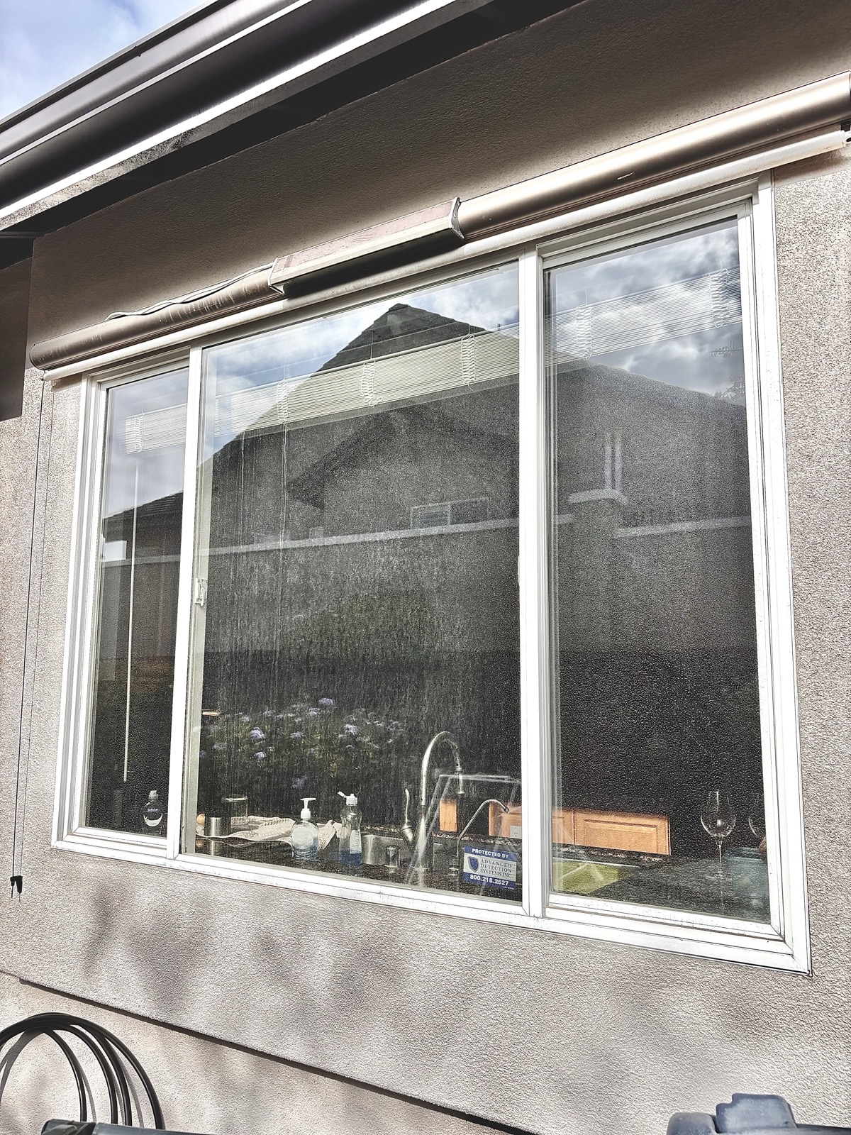 House window before cleaning