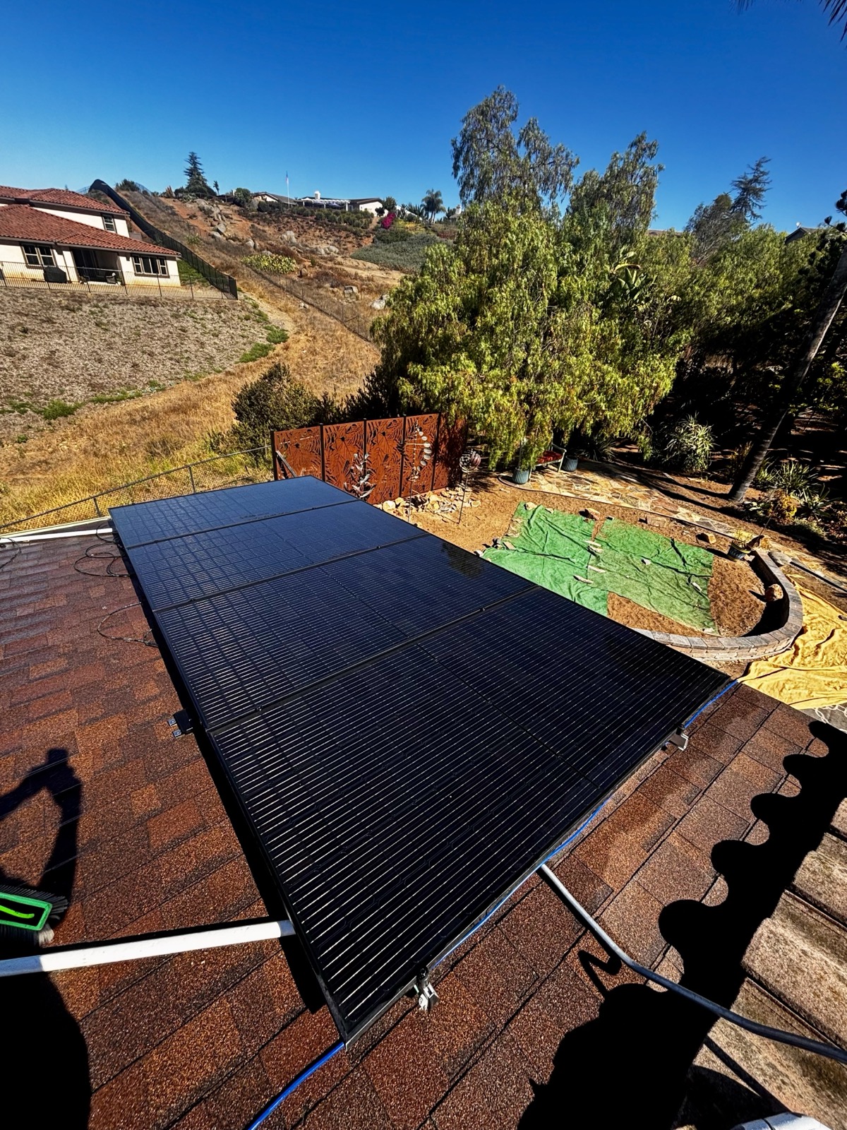 Solar panels after cleaning