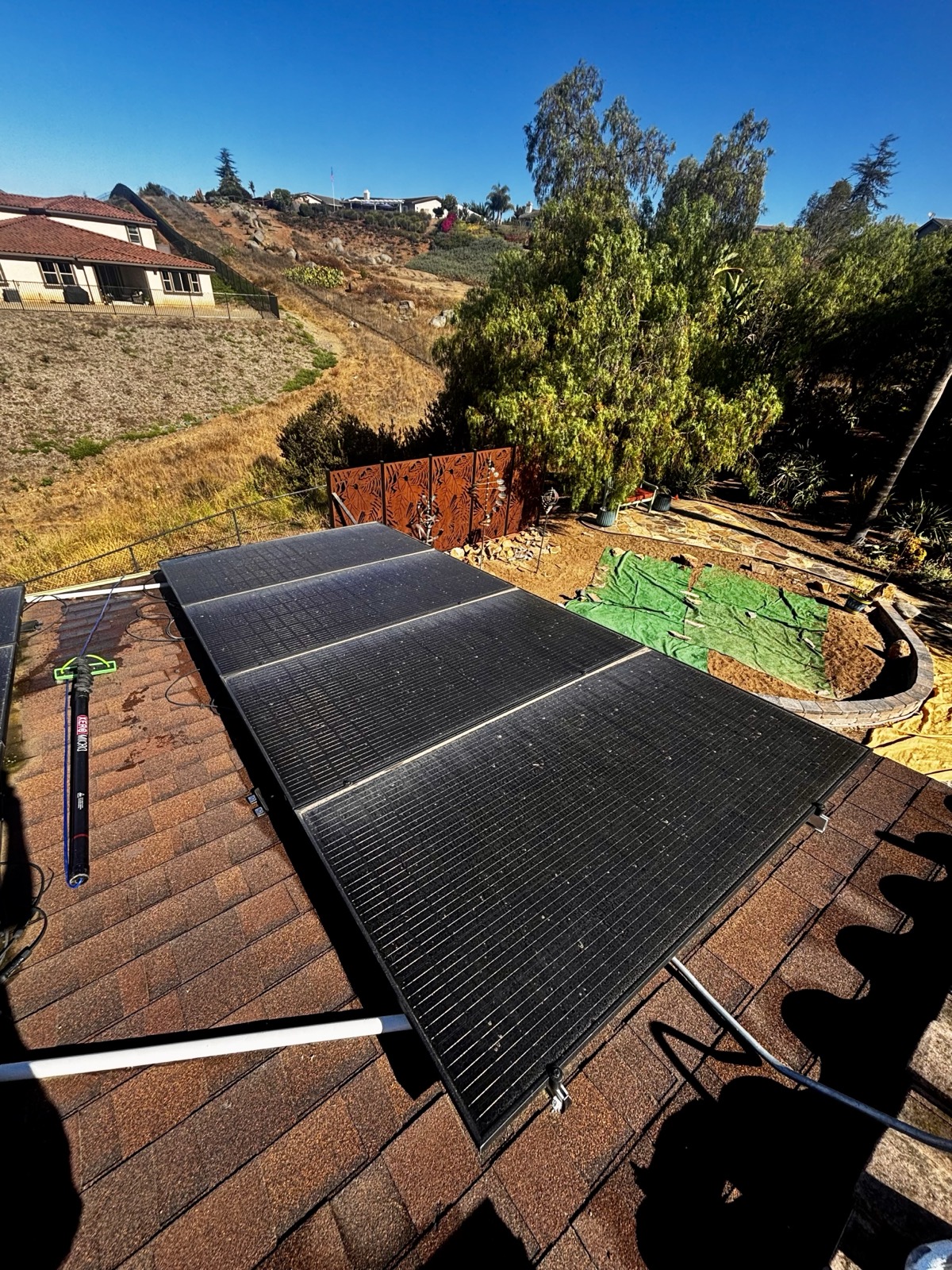 Solar panels before cleaning
